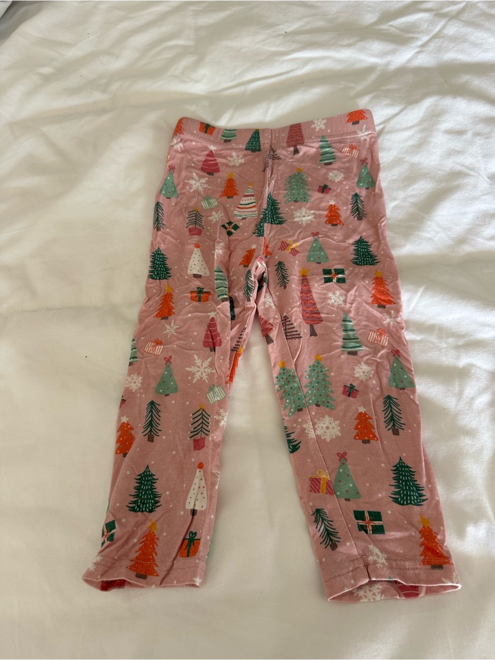 Girls' Pink Holiday Tree Pants by Tullabee